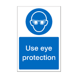 Use Eye Protection Sticker | Safety-Label.co.uk