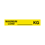 Maximum Load Label Kg Yellow | Safety-Label.co.uk