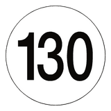 130 Kph Speed Limit Sticker International | Safety-Label.co.uk