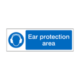 Ear Protection Area Label | Safety-Label.co.uk