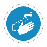 Wash Your Hands Floor Marker Sticker | Safety-Label.co.uk