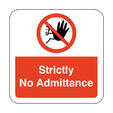 Strictly No Admittance Floor Graphics Sticker | Safety-Label.co.uk