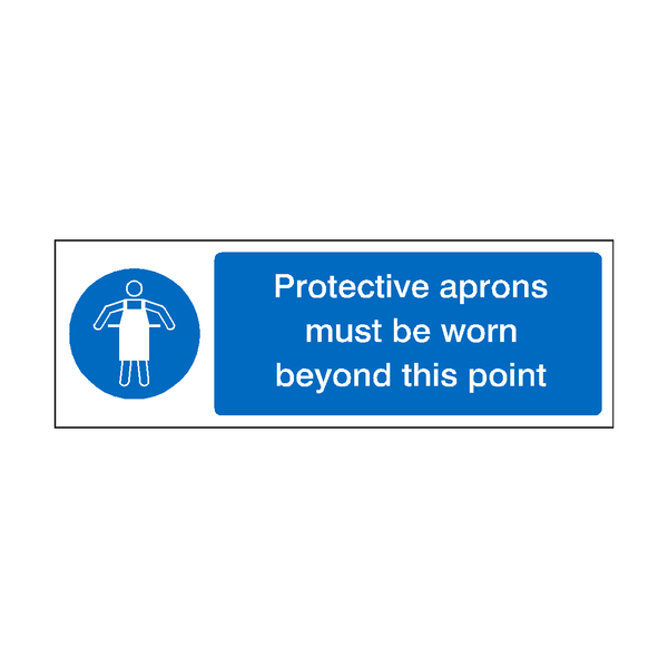 Protective Aprons Must Be Worn Beyond This Point Label | Safety-Label.co.uk