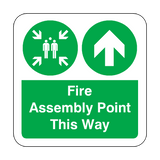 Fire Assembly Point Arrow Up Floor Graphics Sticker | Safety-Label.co.uk