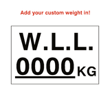 W.L.L Sticker Kg White Custom Weight | Safety-Label.co.uk
