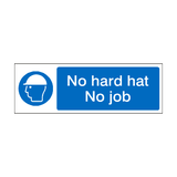 No Hard Hat No Job Label | Safety-Label.co.uk