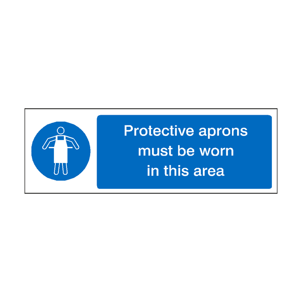 Protective Aprons Must Be Worn In This Area Label | Safety-Label.co.uk