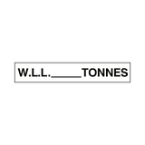 W.L.L Label Tonnes White | Safety-Label.co.uk