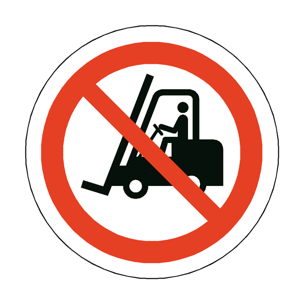 No Forklift Trucks Floor Marker Sticker | Safety-Label.co.uk