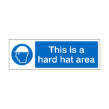 This Is A Hard Hat Area Label | Safety-Label.co.uk