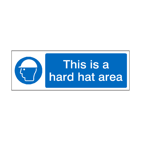This Is A Hard Hat Area Label SafetyLabel.co.uk