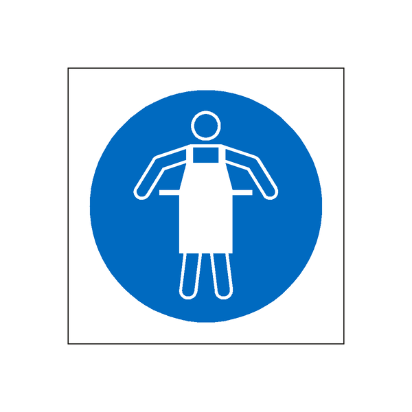 Use Protective Apron Symbol Label | Safety-Label.co.uk