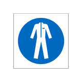 Wear Protective Clothing Symbol Label | Safety-Label.co.uk