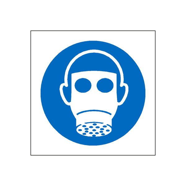 Wear Respiratory Protection Symbol Label | Safety-Label.co.uk