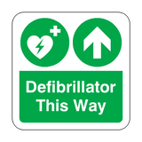 Defibrillator This Way Floor Graphics Sticker | Safety-Label.co.uk