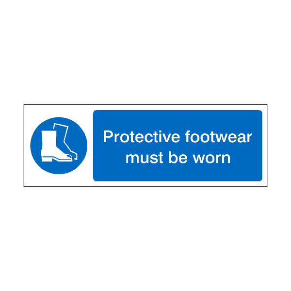 Protective Footwear Must Be Worn Label | Safety-Label.co.uk