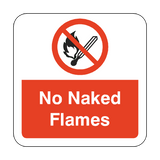 No Naked Flames Floor Graphics Sticker | Safety-Label.co.uk