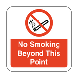 No Smoking Beyond This Point Floor Graphics Sticker | Safety-Label.co.uk