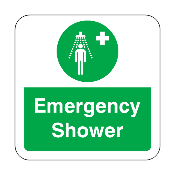 Emergency Shower Floor Graphics Sticker | Safety-Label.co.uk