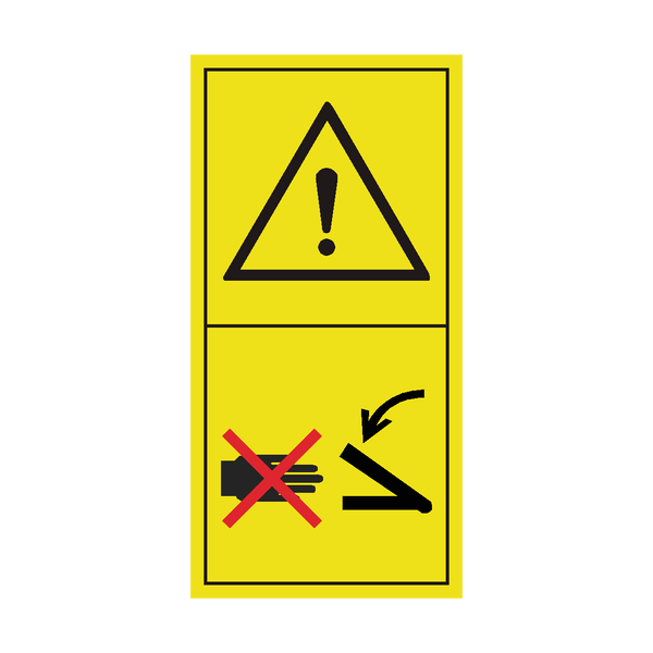Warning Crushing Danger Area Sticker | Safety-Label.co.uk