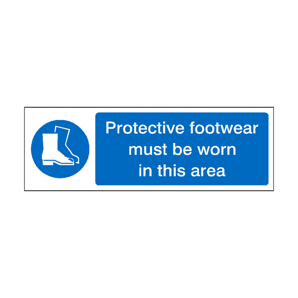 Protective Footwear Must Be Worn In This Area Label | Safety-Label.co.uk