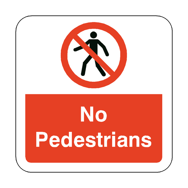 No Pedestrians Floor Graphics Sticker | Safety-Label.co.uk