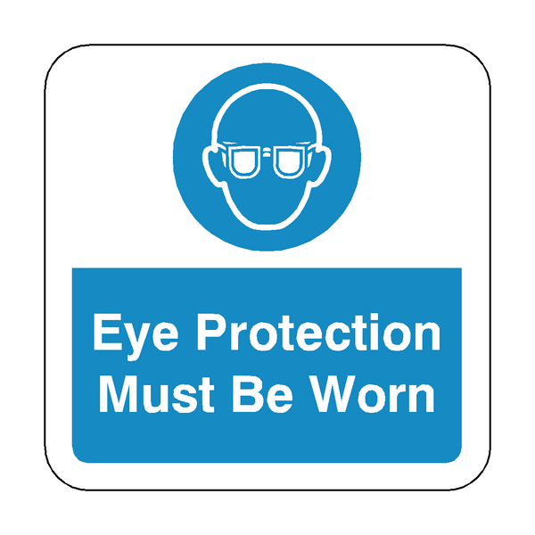 Eye Protection Must Be Worn Floor Graphics Sticker | Safety-Label.co.uk