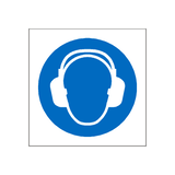 Wear Ear Protection Symbol Label | Safety-Label.co.uk