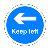 Keep Left Floor Sticker - Blue | Safety-Label.co.uk