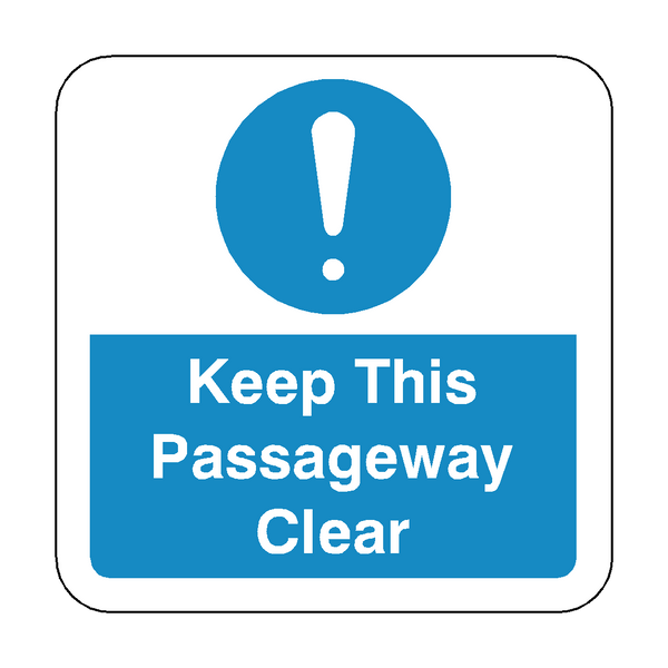 Keep This Passageway Clear Floor Graphics Sticker | Safety-Label.co.uk