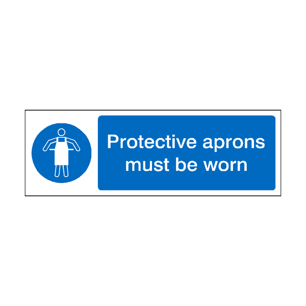 Protective Aprons Must Be Worn Label | Safety-Label.co.uk