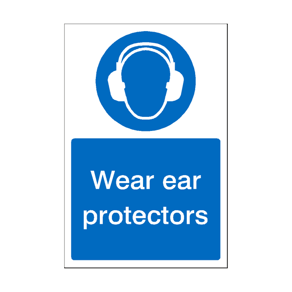 Wear Ear Protectors Sticker | Safety-Label.co.uk