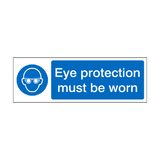 Eye Protection Must Be Worn Label | Safety-Label.co.uk