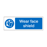 Wear Face Shield Label | Safety-Label.co.uk