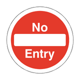 No Entry Circular Floor Marker Sticker | Safety-Label.co.uk