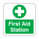 First Aid Station Floor Graphics Sticker | Safety-Label.co.uk