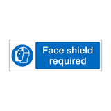 Face Shield Required Label | Safety-Label.co.uk