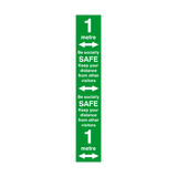 1 Metre Distance Floor Marking Strip - Green | Safety-Label.co.uk