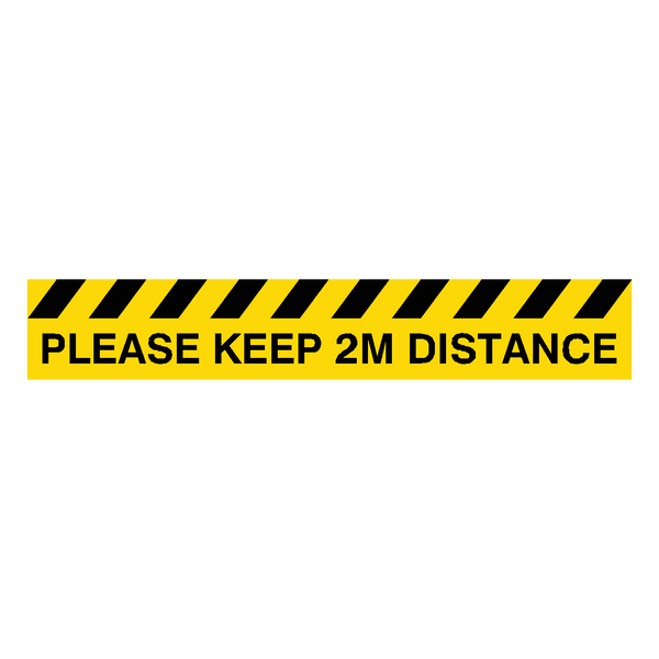 Please Keep 2M Distance Floor Graphics Strip | Safety-Label.co.uk