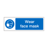 Wear Face Mask Label | Safety-Label.co.uk