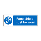 Face Shield Must Be Worn Label | Safety-Label.co.uk