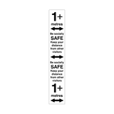 1 Metre Plus Distance Floor Marking Strip - Black | Safety-Label.co.uk