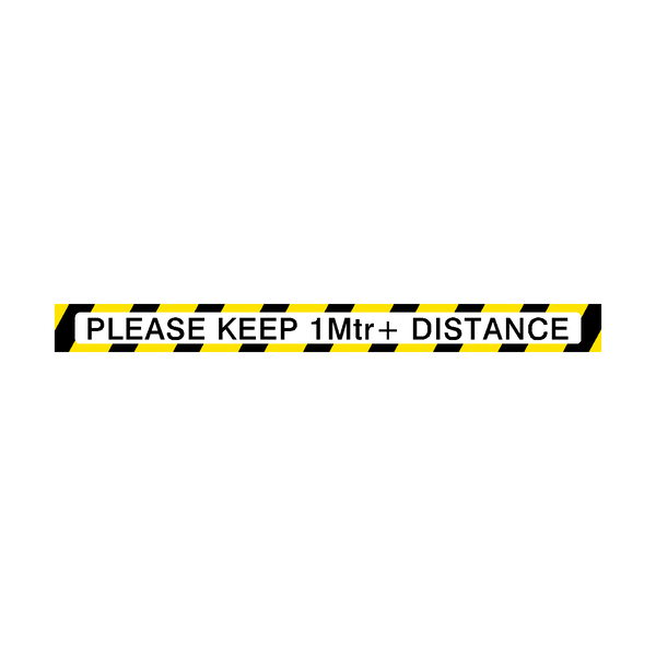 Please Keep 1M Plus Distance Floor Marking Strip | Safety-Label.co.uk