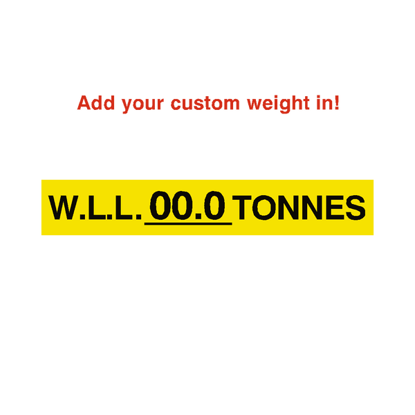 W.L.L Label Tonnes Yellow Custom Weight | Safety-Label.co.uk