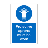 Protective Aprons Must Be Worn Sticker | Safety-Label.co.uk