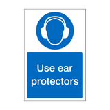 Use Ear Protectors Sticker | Safety-Label.co.uk