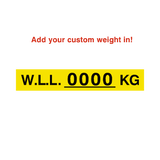 W.L.L Label Kg Yellow Custom Weight | Safety-Label.co.uk