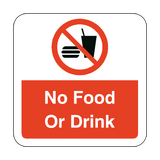 No Food Or Drink Floor Graphics Sticker | Safety-Label.co.uk