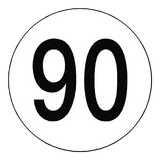 90 Kph Speed Limit Sticker International | Safety-Label.co.uk