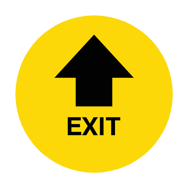 Exit Arrow Floor Sticker | Safety-Label.co.uk